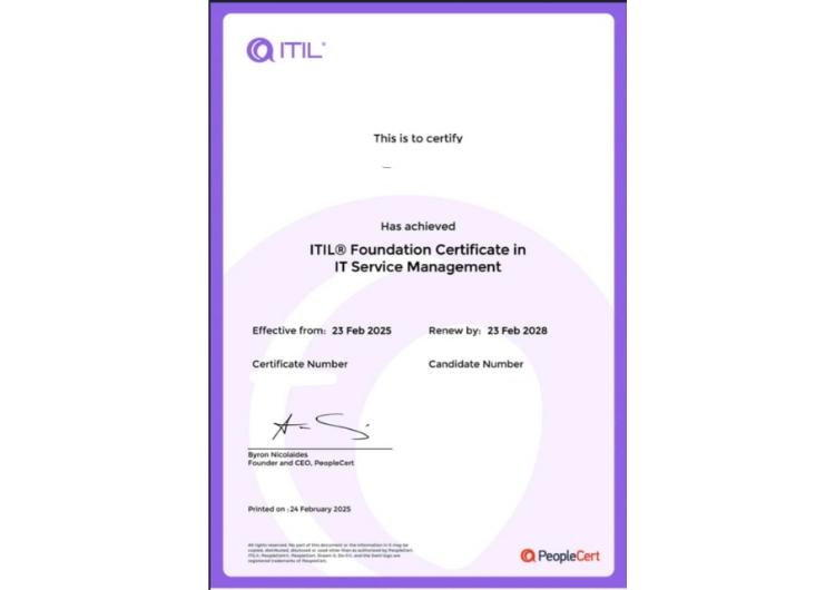 Certification