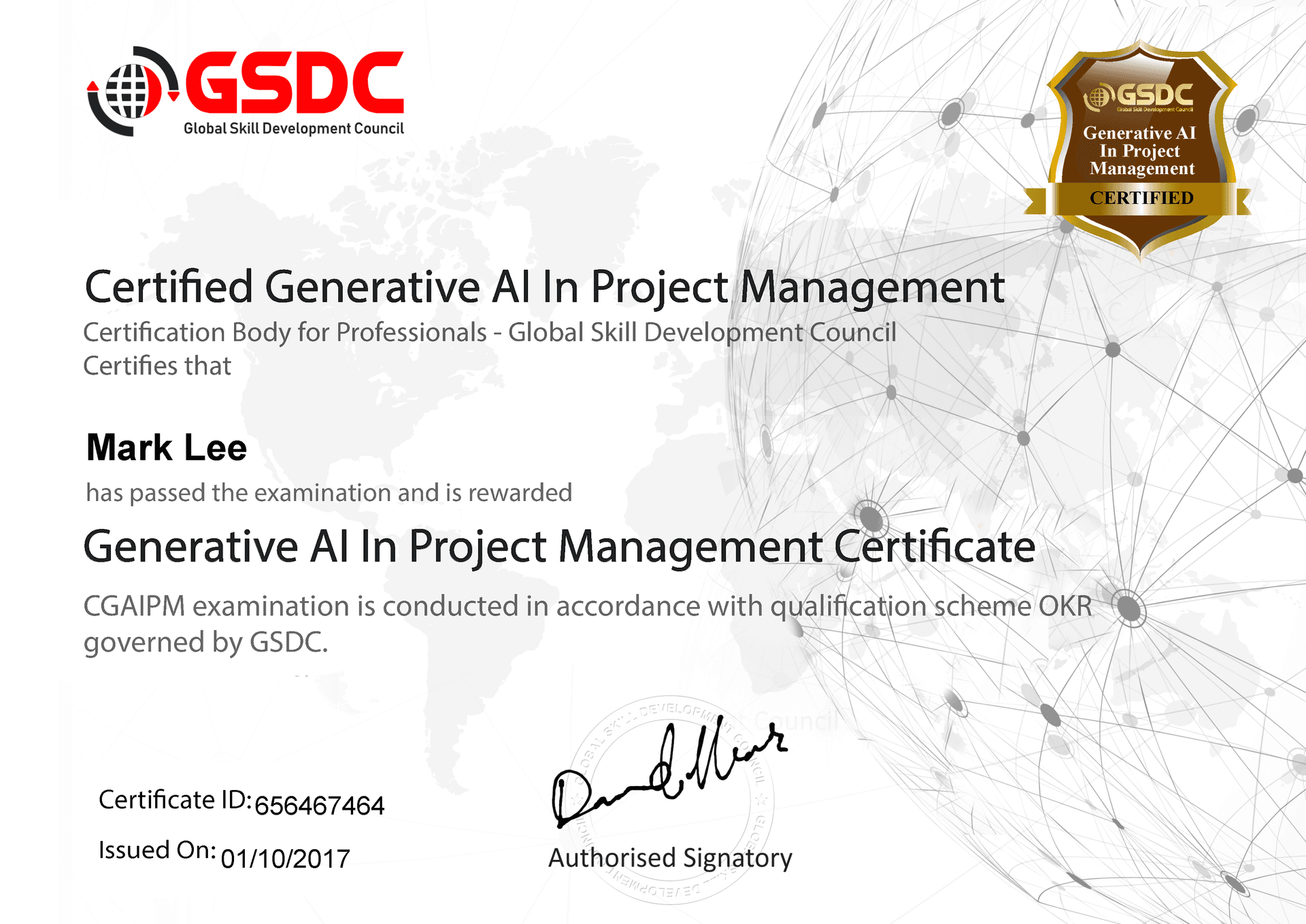 Certification