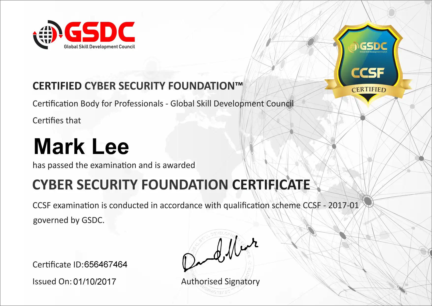 Certification